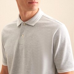 Поло мужское Seidensticker Regular Fit 01.144380-33 серое, короткий рукав