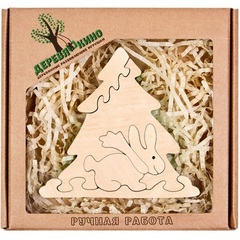 Развивающая игрушка"Зайчик под елочкой"с красками