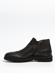 Кожаные ботинки Luca Guerrini 11530 черные на меху в интернет магазине