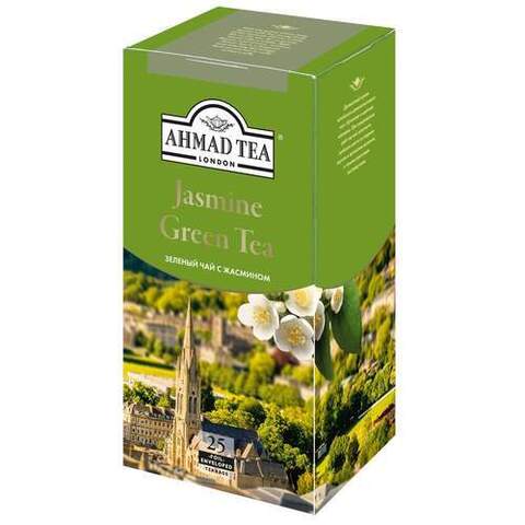 купить Чай зеленый в пакетиках Ahmad Jasmine Green Tea, 25 пак/уп (Ахмад)