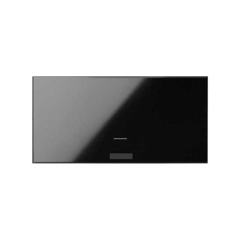 Лицевая панель умного электронного выключателя. Цвет Чёрный глянцевый. iO Simon 100. 10004034-138