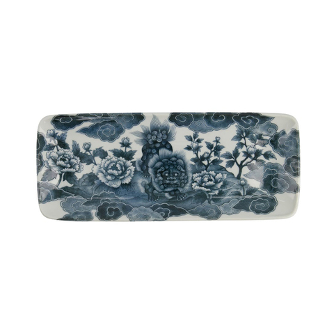 Тарелка 28.5х14см Tokyo Design синяя/белая