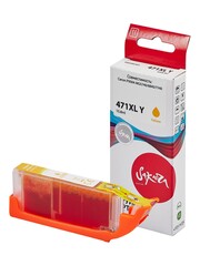 Струйный картридж Sakura 0349C001 (471XL Y) для Canon PIXMA MG5740, 6840, 7740, водорастворимый тип чернил, желтый, 10,8 мл., 680 к.