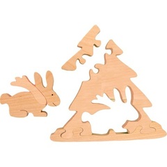 Развивающая игрушка"Зайчик под елочкой"с красками