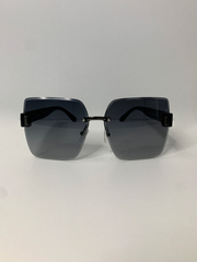 Солнцезащитные очки Rebecca Moore без оправы с металлическим мостиком\Черный