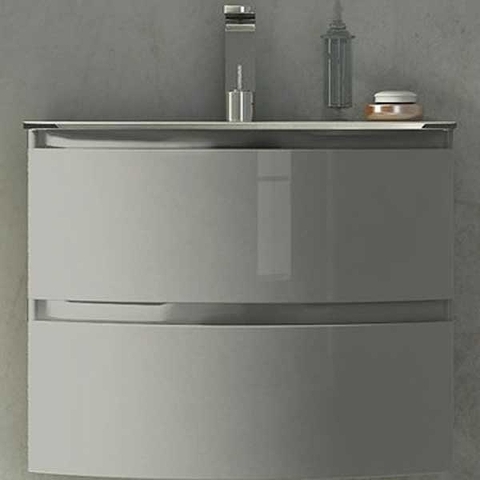 Cezares 54854 VAGUE База под раковину с двумя выдвижными ящиками  54854 Grigio lucido, 69x52x55
