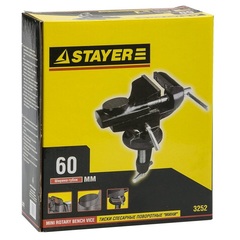 STAYER HERCULES, 60 мм, настольные тиски для точных работ, Professional (3252)