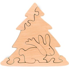 Развивающая игрушка"Зайчик под елочкой"с красками