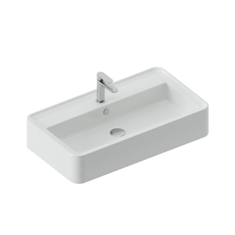 ArtCeram RODOLFO 80 ROL001 01 34 Раковина накладная/подвесная 80х45 см, с 1 отв под смеситель, без слив перелива, цвет белый.+покр SANIGLAZE