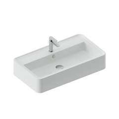 ArtCeram RODOLFO 80 ROL001 01 34 Раковина накладная/подвесная 80х45 см, с 1 отв под смеситель, без слив перелива, цвет белый.+покр SANIGLAZE фото