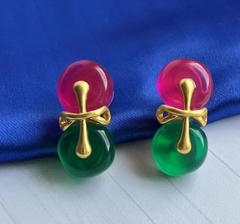 Серьги-пусеты TORY BURCH двухцветные