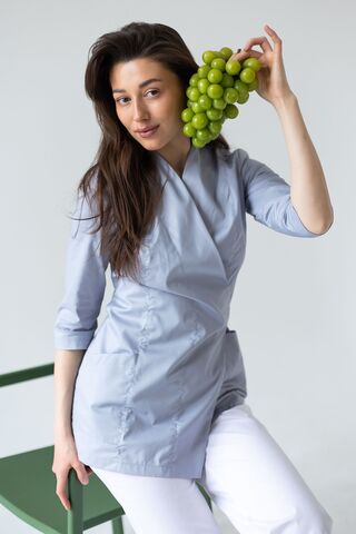 Блуза женская м288 Toray стретч серый29