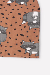 шапка  для девочки  КР 8102/светло-коричневый,еноты к357