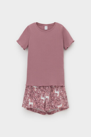 пижама  для девочки  К 1596/морозная вишня,единороги