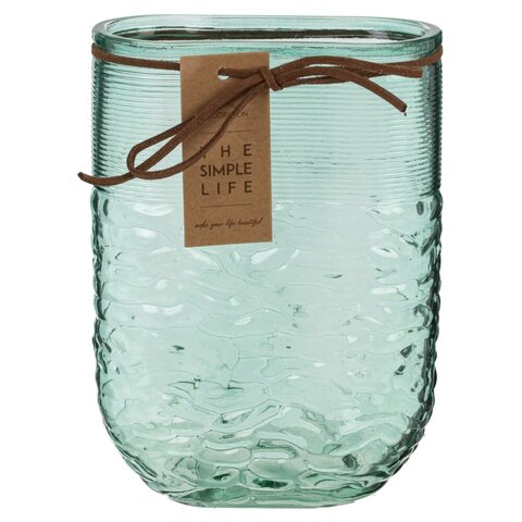 Ваза стеклянная (Высота 15 см) - Зеленый