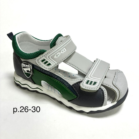 Капика сандалии летние(серый-зеленый) 26-30   32962п-3
