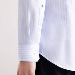 Сорочка мужская Seidensticker Shaped Fit 01.845437-10 голубая в белую полоску