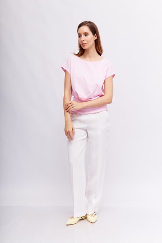 Marc Cain Футболка из хлопка и эластана с напуском