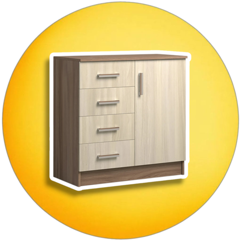 комод К800-1Д (ясень шимо)