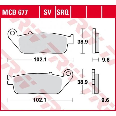 Колодки тормозные дисковые TRW MCB677SV