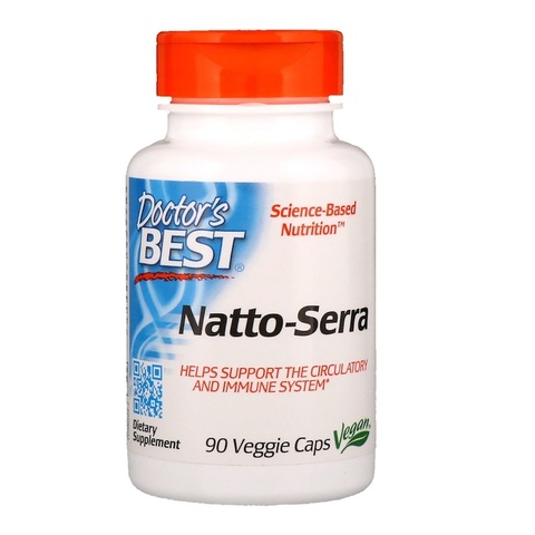 Doctor's Best, Natto-Serra, 90 капсул в растительной оболочке