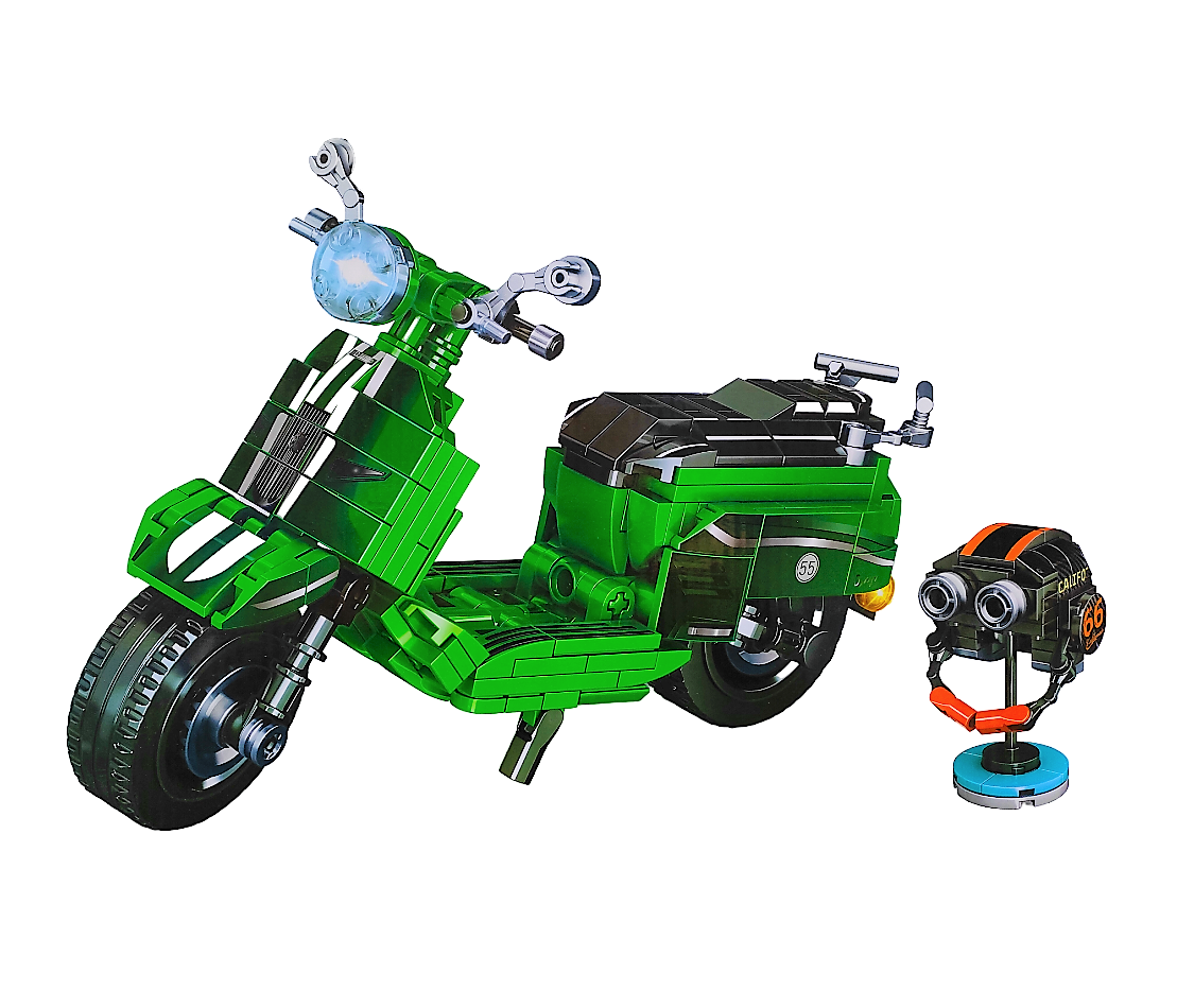Конструктор Leibao Motorcycle " Мотоцикл " зеленый , 452 детали