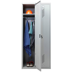 Шкаф для одежды металлический ПРАКТИК Стандарт LS-21-80 2 секц