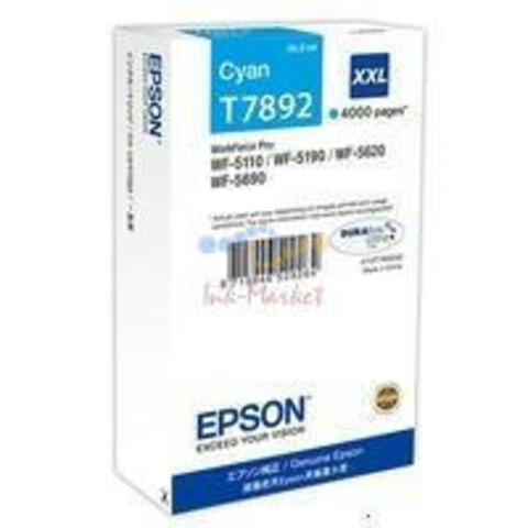 Картридж голубой XXL для Epson WorkForce Pro WF-5110DW/5620DWF (4K)