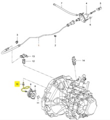 ТРУБКА СЦЕПЛЕНИЯ (КОРОТ ВНУТРИ КАРТЕРА СЦЕПЛЕНИЯ) CRUZE GM