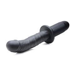 Черный вибратор The Large Realistic 10X Silicone Vibrator with Handle - 30,5 см. - 