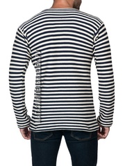 Купить тельняшку Водолаз - Магазин тельняшек.ру 8-800-700-93-18ВОДОЛАЗ Зимняя тельняшка двойной вязки полушерсть (темно-синяя полоса) ГОСТ МИНОБОРОНЫ в Магазине тельняшек