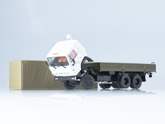 KAMAZ-53212 flatbed truck with awning white-beige 1:43 PAO KAMAZ