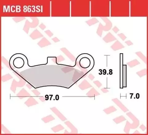 Колодки тормозные дисковые MCB863SI