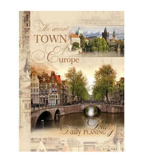 Ежедневник недатированный А6ф 160л-Городской мост-7БЦ, глянцевая ламинация