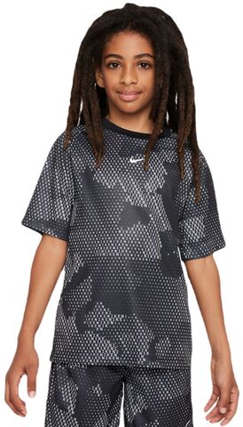 Детская теннисная футболка Nike Kids Dri-Fit Short-Sleeve Top - black/white