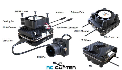 Цифровая FPV видеосистема RunCam WiFiLink2-G (на основе OpenIPC), (FPV камера + видеопередатчик + сетевая карта)