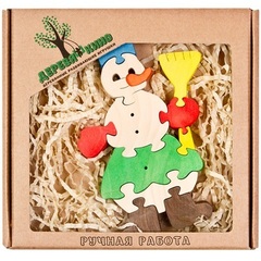 Развивающая игрушка"Снеговичок с метлой" 271