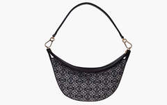 Сумка Loewe Luna Anagram Jacquard and Calfskin Leather Small Bag "Navy / Black"