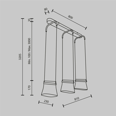 Подвесной светодиодный светильник Maytoni Cabaret MOD170PL-L24BS3K