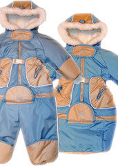 Комбинезон-трансформер меховой "Зимушка" (зеленый)