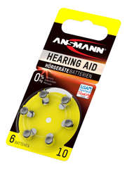 Батарейка для слуховых аппаратов AZA 10 ANSMANN - 6 шт