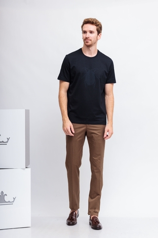 CC Collection by CORNELIANI Футболка из премиального хлопка с изображением скарабея