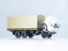 KAMAZ-53212 flatbed truck with awning white-beige 1:43 PAO KAMAZ