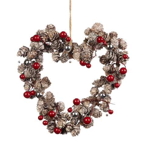 НОВОГОДНЯЯ ИГРУШКА PINECONE HEART