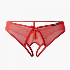 Трусики из сетки с доступом и кисточкой Le Frivole Easy to love (S/M, 42-44)