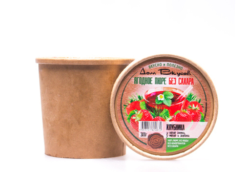 Клубничное пюре без сахара  "Дом Вкусов", 300г