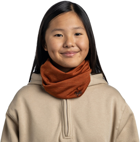 Картинка шарф-труба Buff Wool lightweight Solid Cinnamon - 2