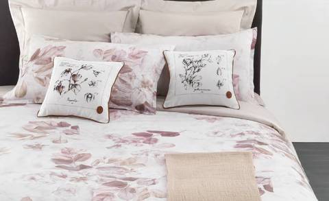 Постельное белье 2 спальное евро Trussardi Physalis R03 Rosa розовое