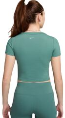 Женская теннисная футболка Nike One Fitted Dri-Fit Short Sleeve Top - bicoastal/black