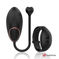 Черное виброяйцо с пультом-часами Anne s Desire Vibro Egg Wireless Watchme - 